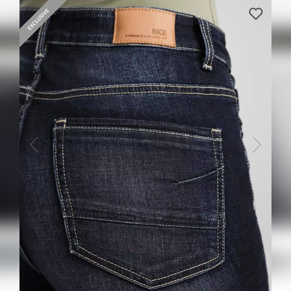 BKE Buckle Parker Boot Stretch Jeans Teeter High Rise Teeter Dark Sz 24 - Picture 5 of 16